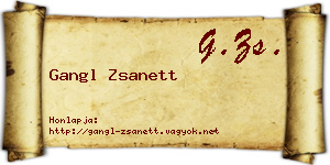 Gangl Zsanett névjegykártya